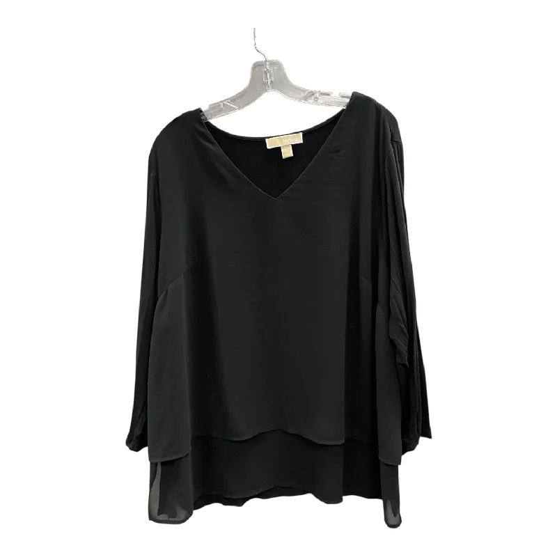 Top Ls By Michael By Michael Kors In Black, Size:2X