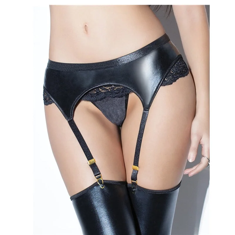 Black Polyester Sexy Waist Garter Belt Suspender Lingerie for Women Best pajama sets for hot sleepers