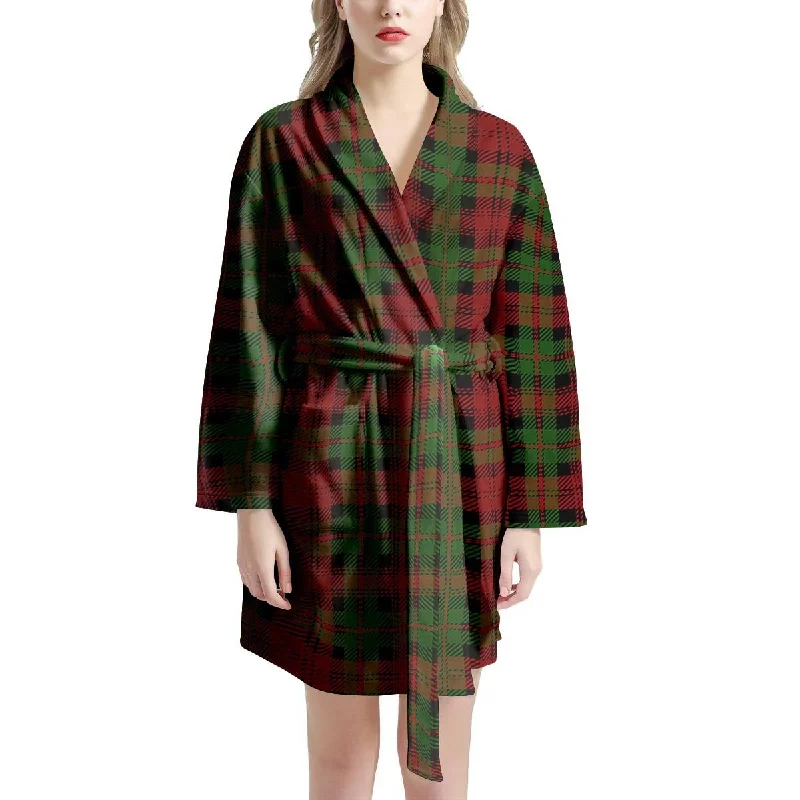 Christmas Tartan Red Plaid Women's Robe