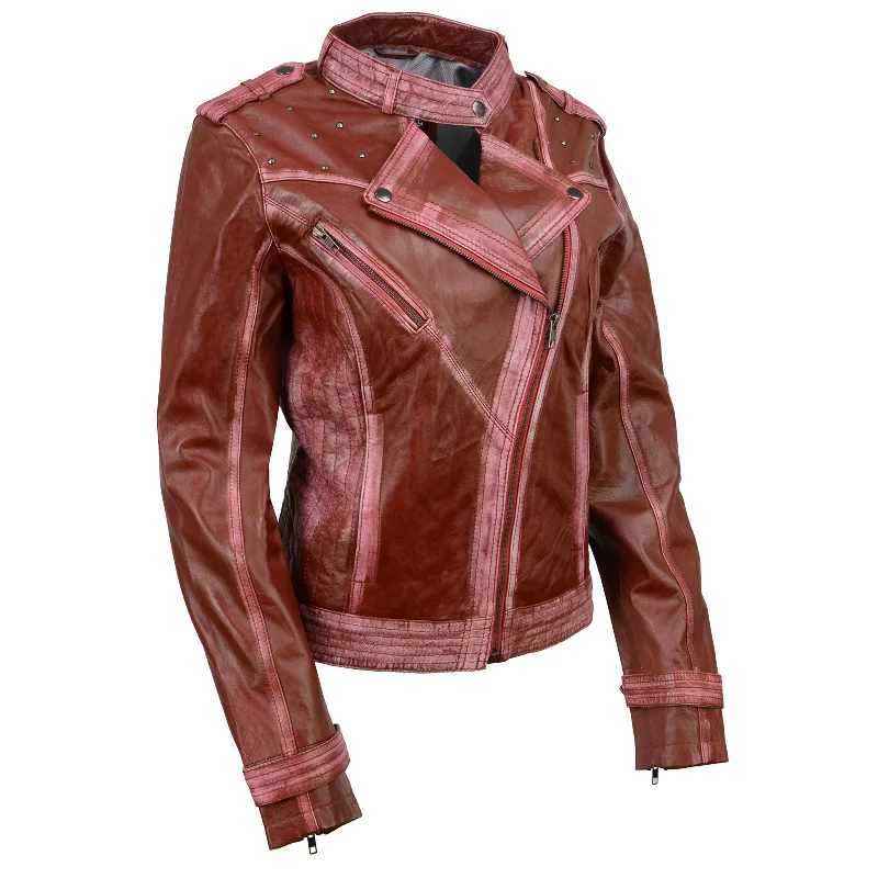 Milwaukee Leather SFL2840 Women's Maiden Maroon Premium Sheepskin Women's gym jackets