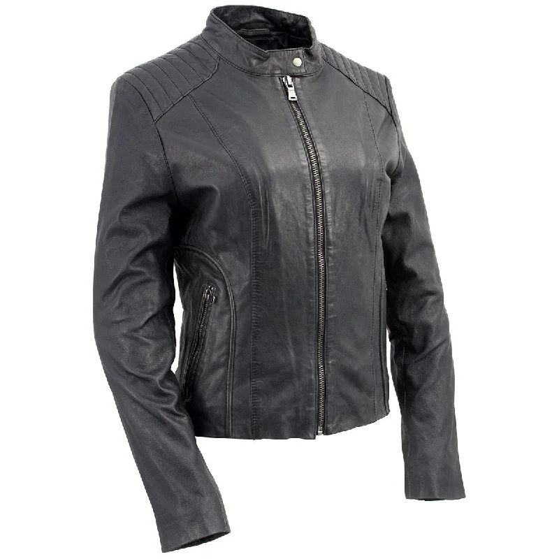 Milwaukee Leather Vintage SFL2814 Women's Black Leather Motorcycle Style Fashion Jacket Women's discounted jackets Milwaukee Leather Vintage SFL2814 Women's Black Leather Motorcycle Style Fashion Jacket Women's discounted jackets