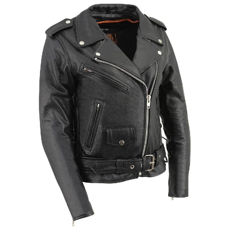 Milwaukee Leather LKL2700 Women's Classic Black Premium Leather Motorcycle Vintage Jacket with Side Laces Women's summer jackets Milwaukee Leather LKL2700 Women's Classic Black Premium Leather Motorcycle Vintage Jacket with Side Laces Women's summer jackets