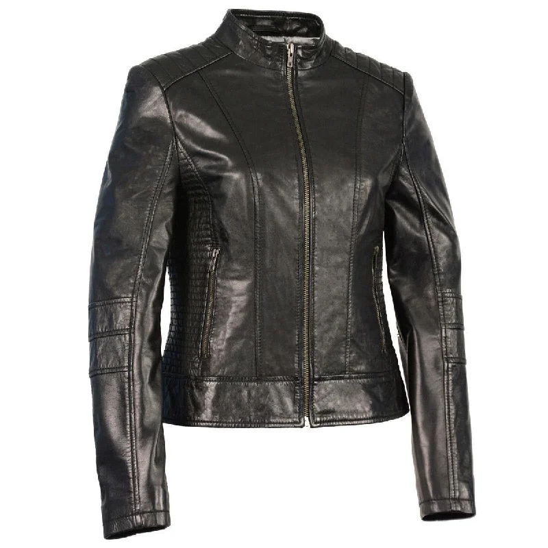 Milwaukee Leather Women's Zip Front Stand Up Collar Black Leather Jacket SFL2860 Women's commuter jackets Milwaukee Leather Women's Zip Front Stand Up Collar Black Leather Jacket SFL2860 Women's commuter jackets