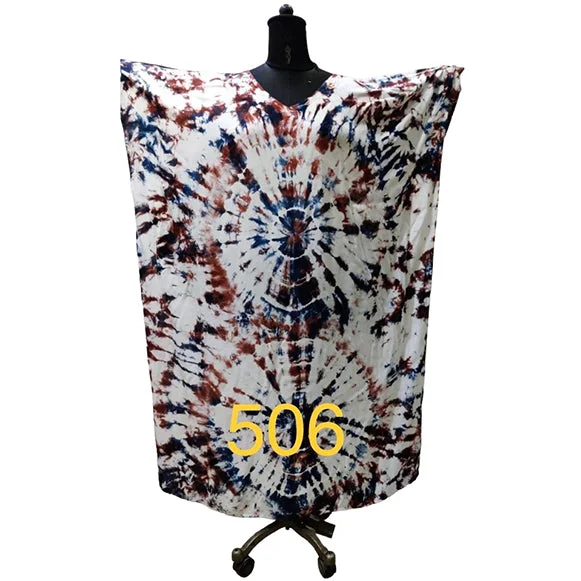 Women's Circle Tie Dye Kaftan -- 506 Silk Lace Robe