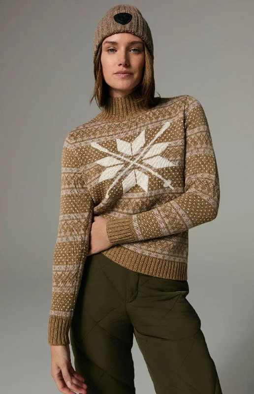 Gitte Mock Neck Sweater | Dark Khaki Mohair sweaters