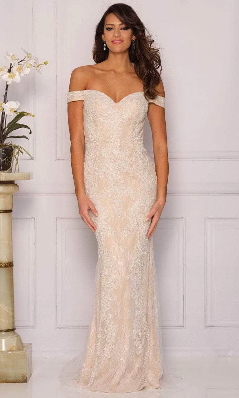 Dave & Johnny Bridal A10321 - Off shoulder Sweetheart Long Gown Classic Lace Gown