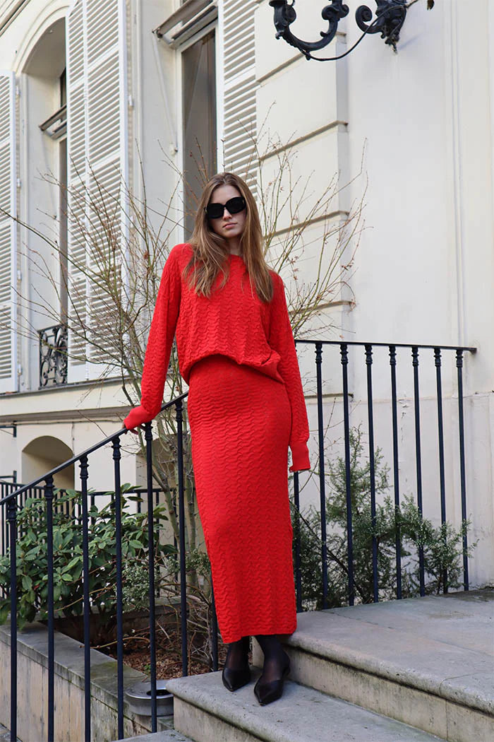 Felix Skirt in Red Printed unclassified skirts