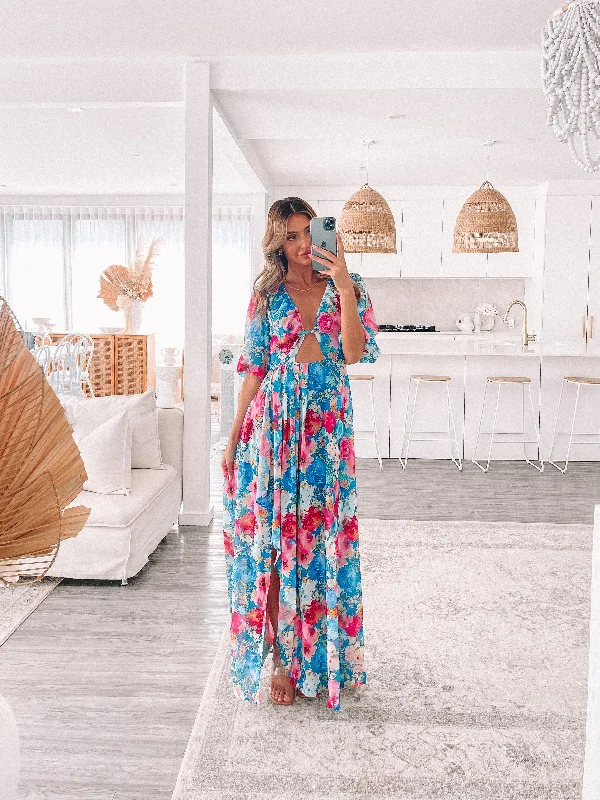 Delarina Dress - Multi Floral Anniversary floral dresses