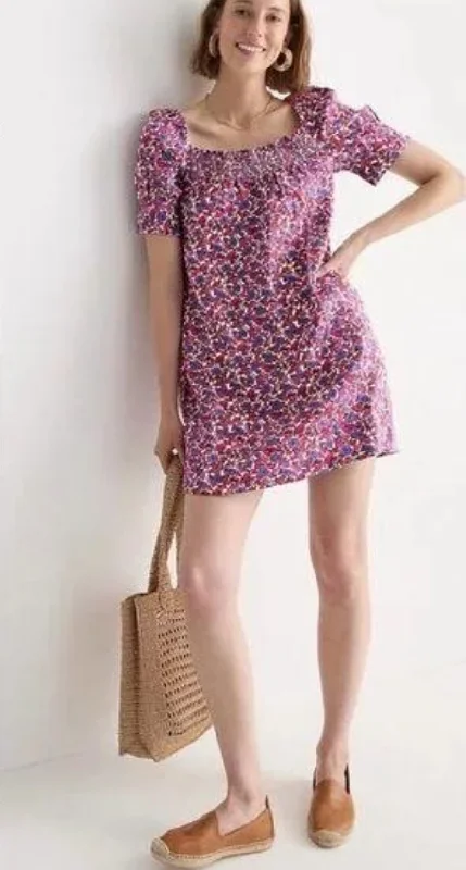 J Crew Linen Berry  floral dress - XL Boho floral dresses