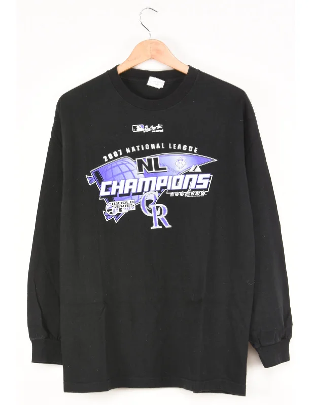 NBA Rockies Champions Black & Purple Printed T-shirt - L Plaid Shirt Dress